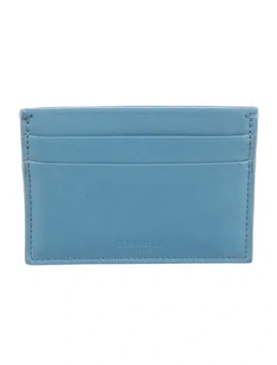 Pre-owned Shinola Leather Card Holder In Blue