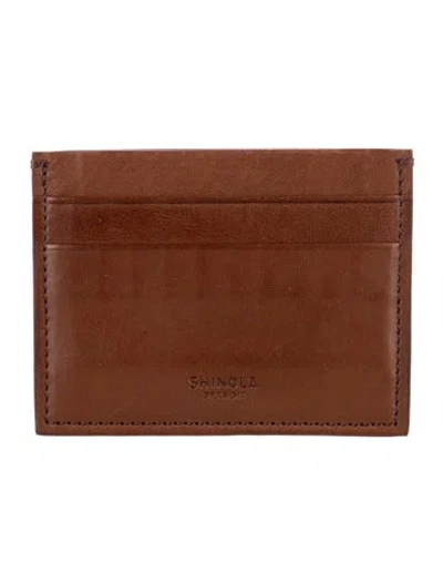 Pre-owned Shinola Leather Card Holder In Brown