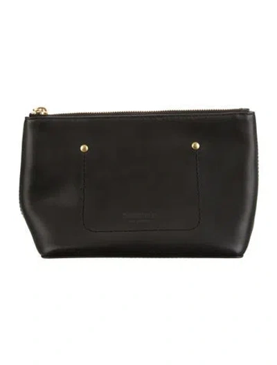 Pre-owned Shinola Leather Cosmetic Bag In Black