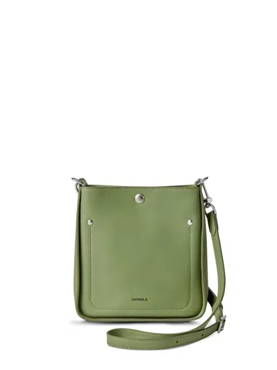 Shinola Leather Cross Body Bag In Green