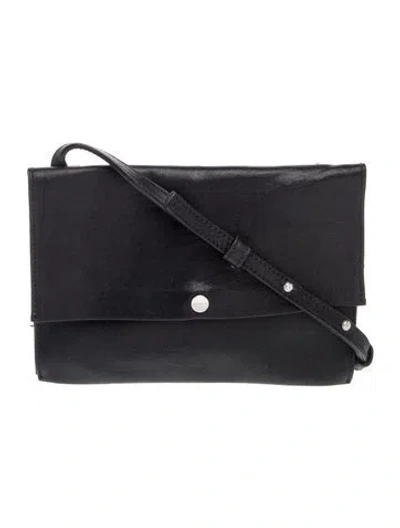 Pre-owned Shinola Leather Crossbody Bag In Black