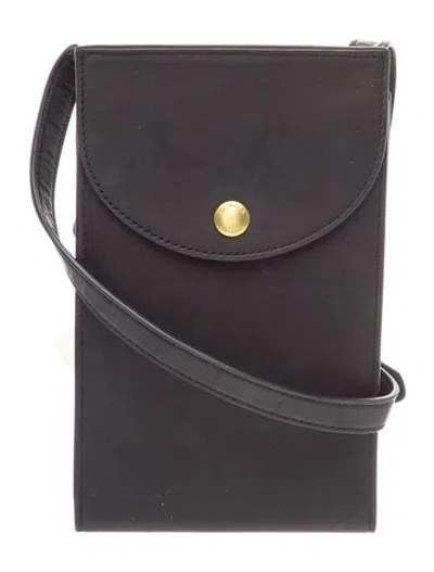 Pre-owned Shinola Leather Crossbody Bag In Black