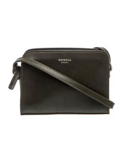 Pre-owned Shinola Leather Crossbody Bag In Black
