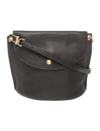 Pre-owned Shinola Leather Crossbody Bag In Black