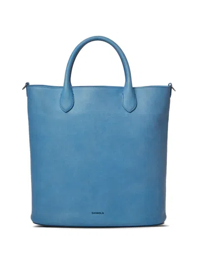 Shinola Umhängetasche Aus Leder In Blue