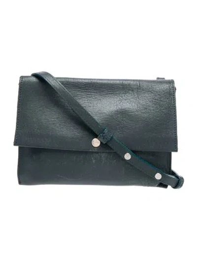 Pre-owned Shinola Leather Crossbody Bag In Blue