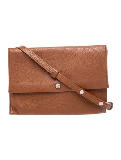 Pre-owned Shinola Leather Crossbody Bag In Brown