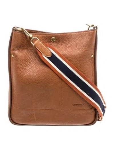 Pre-owned Shinola Leather Crossbody Bag In Brown