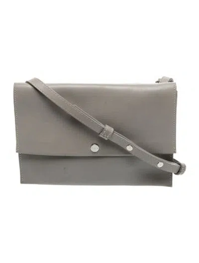 Pre-owned Shinola Leather Crossbody Bag In Gray