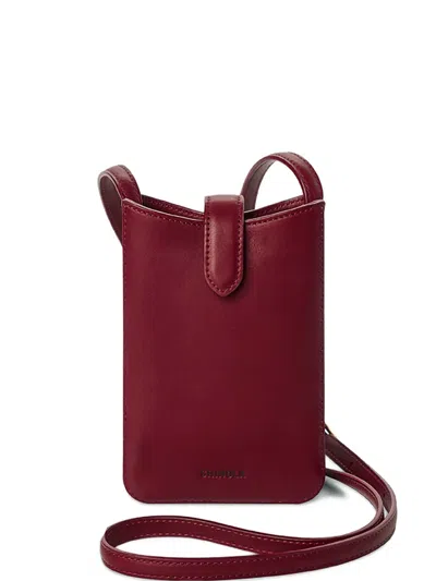 Shinola Leather Crossbody Bag In Red