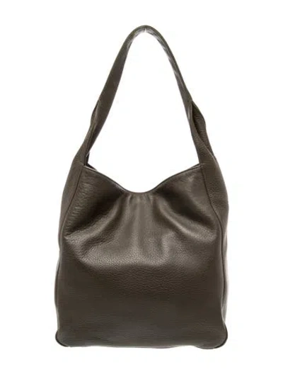 Pre-owned Shinola Leather Hobo In Green