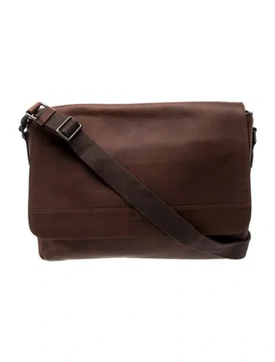 Pre-owned Shinola Leather Messenger Bag In Brown