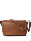 Shinola Leather Messenger Bag In Medbrown