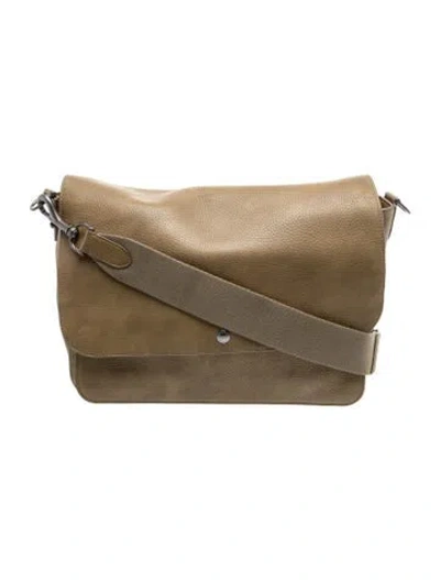 Pre-owned Shinola Leather Messenger Bag In Neutral