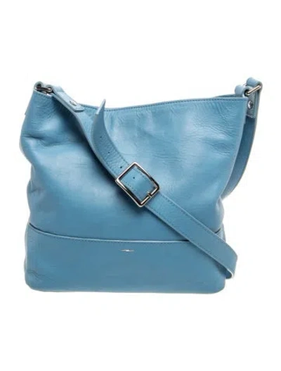 Pre-owned Shinola Leather Shoulder Bag In Blue