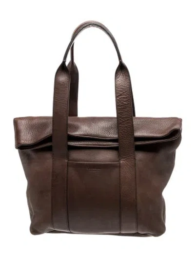 Pre-owned Shinola Leather Shoulder Bag In Brown