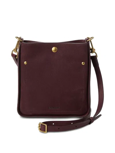 Shinola Schultertasche Aus Leder In Burgundy