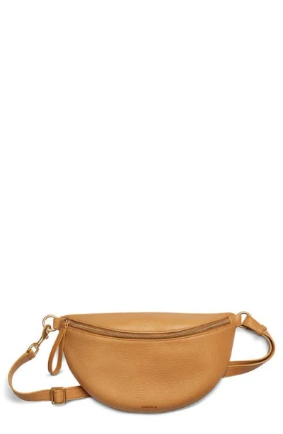 Shinola Leather Sling Bag In Brown