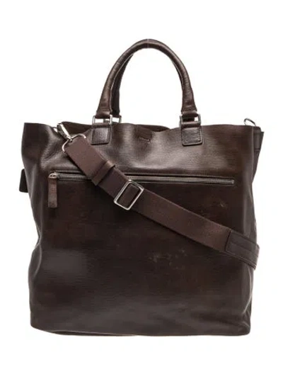 Pre-owned Shinola Leather Top Handle Bag In Brown