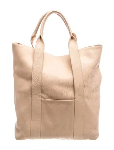 Pre-owned Shinola Leather Top Handle Bag In Neutrals