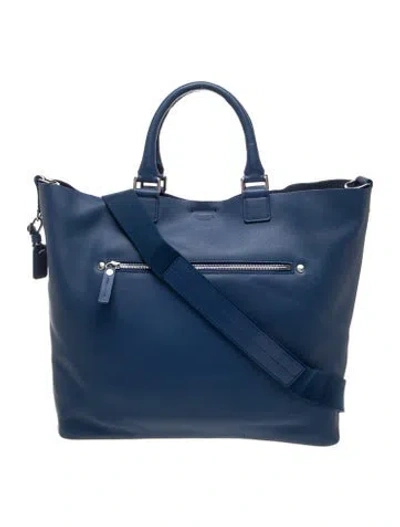 Pre-owned Shinola Leather Tote In Blue