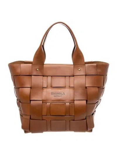 Pre-owned Shinola Leather Tote In Brown