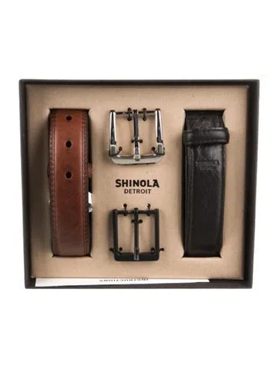 Pre-owned Shinola Leather Waist Belt In Neutral