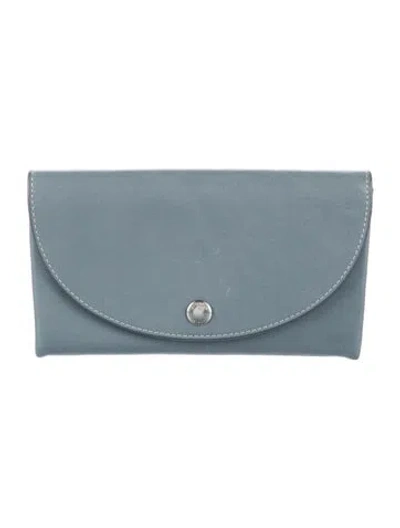 Pre-owned Shinola Leather Wallet In Blue