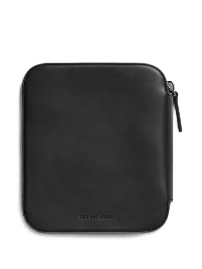 Shinola Leather Watch Case In Black