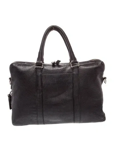 Pre-owned Shinola Leather Weekender Bag In Black