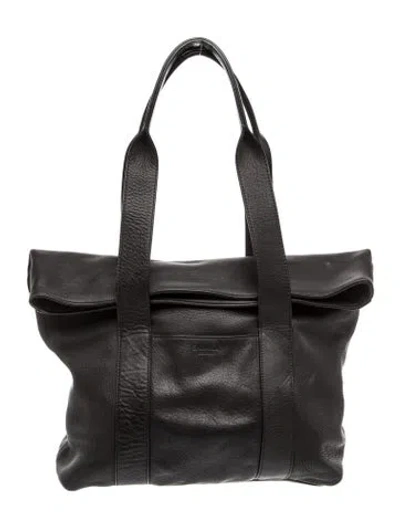 Pre-owned Shinola Leather Weekender Bag In Black