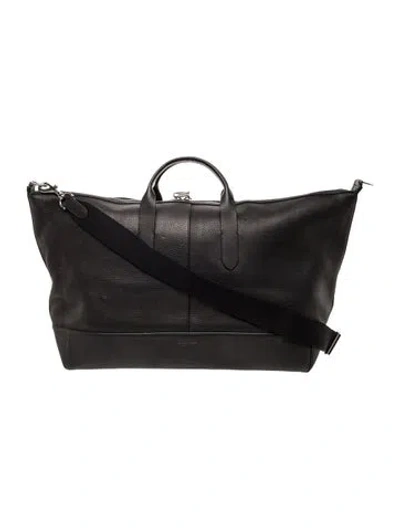 Pre-owned Shinola Leather Weekender Bag In Black