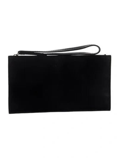 Pre-owned Shinola Leather Wristlet In Black