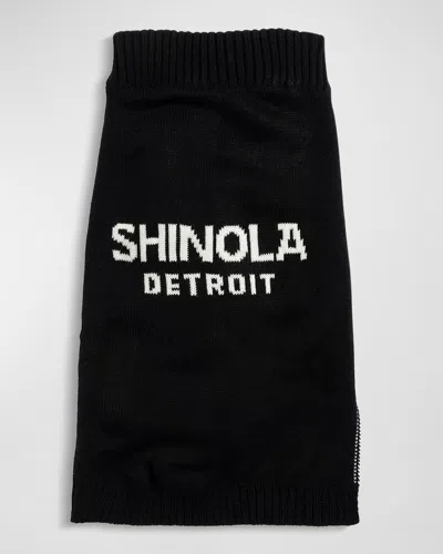 Shinola Logo Pet Sweater In Black