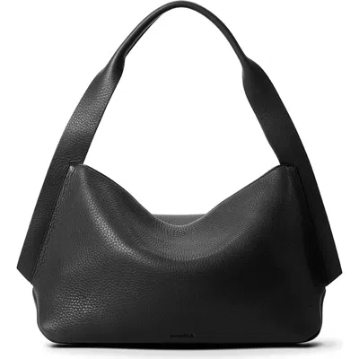 Shinola Medium Derby Leather Shoulder Bag In Black