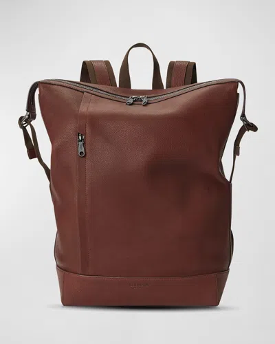 Shinola Men's Canfield Leather Backpack In Dark Red