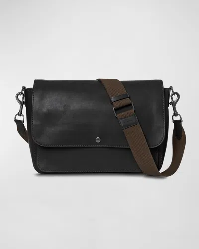 Shinola Men's Canfield Relaxed Leather Messenger Bag In Black