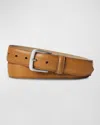 SHINOLA MEN'S CANFIELD VACHETTA LEATHER BELT