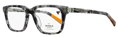 SHINOLA MEN'S FLEXON RECTANGULAR EYEGLASSES SH15000 005 BLACK TORTOISE 54MM