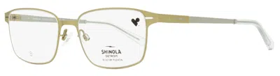 Shinola Men's Flexon Rectangular Eyeglasses Sh31002 719 Satin Gold 52mm