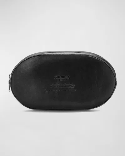 Shinola Men's Football Leather Travel Toiletry Kit In Black