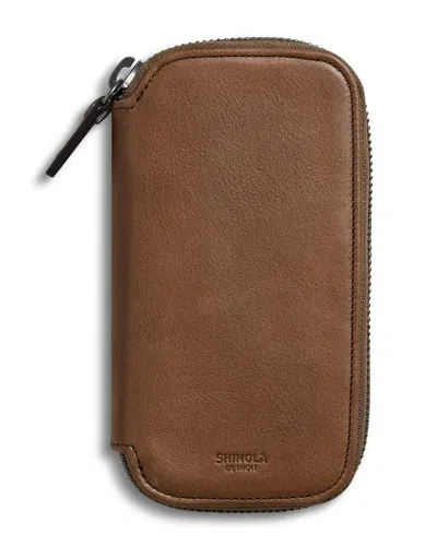 Shinola Men's Heritage Leather Travel Watch Case In Whiskey