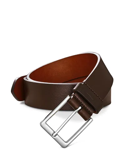 Shinola Men's Lightning Bolt Keeper Belt In Deep Brown