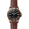 Shinola Monster Automatic Strap Watch, 43mm In Teak/black/bronze