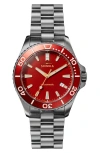Shinola Lava Lake Monster Watch, 43mm In Cardinal