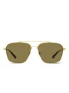 Shinola Pilot-frame Sunglasses In Gold