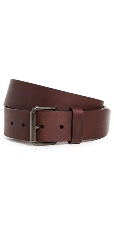 Shinola Rambler Leather Belt Darkbrown