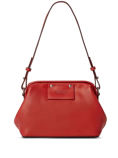 Shinola Rivet Frame Shoulder Bag In Red