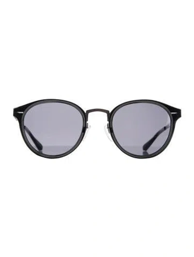 Pre-owned Shinola Round Tinted Sunglasses In Black