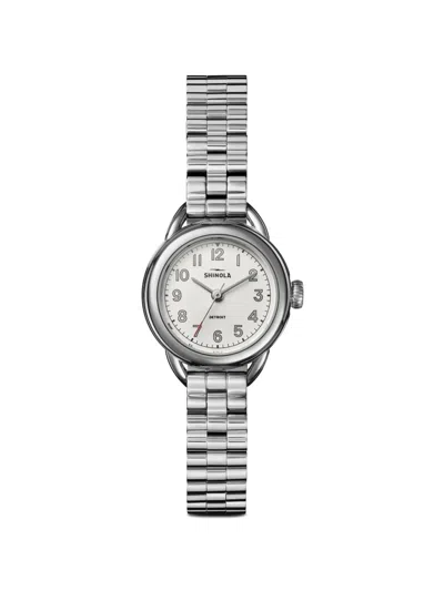Shinola Runabout 25mm Watch In Silver